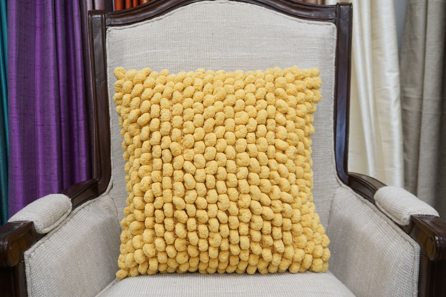 Burslem Yellow Designer Throw Pillow
