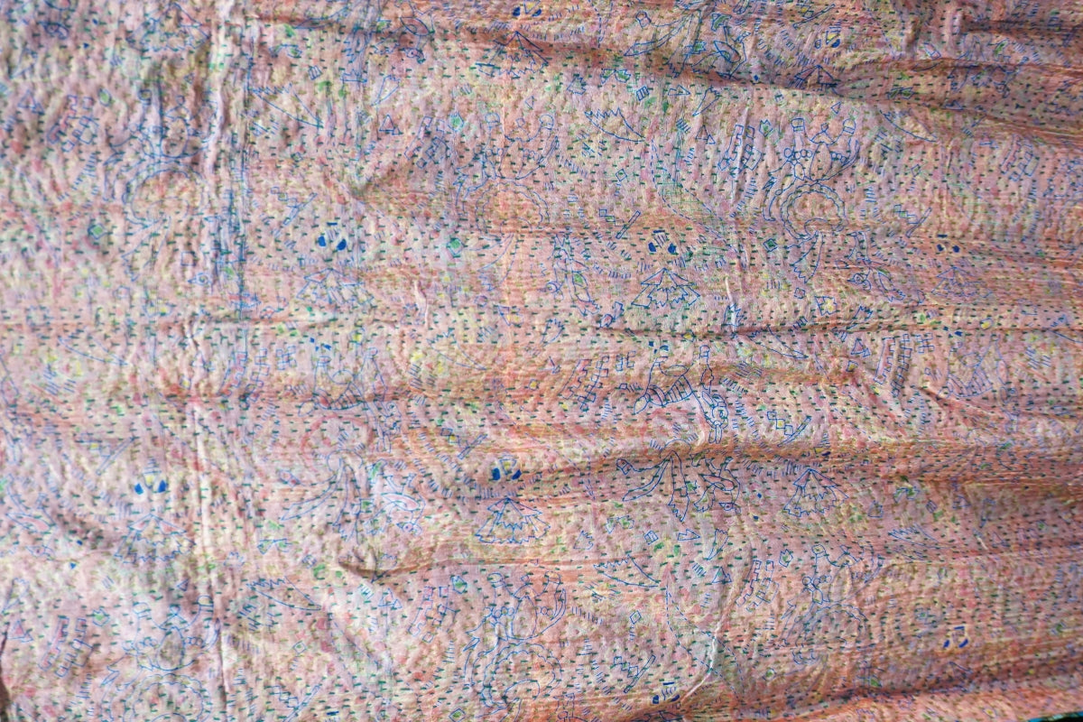Vintage Kantha Silk Scarves