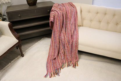 Handcrafted Wool & Cotton Throw Blanket Festival Thread