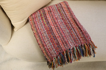Handcrafted Wool & Cotton Throw Blanket Festival Thread