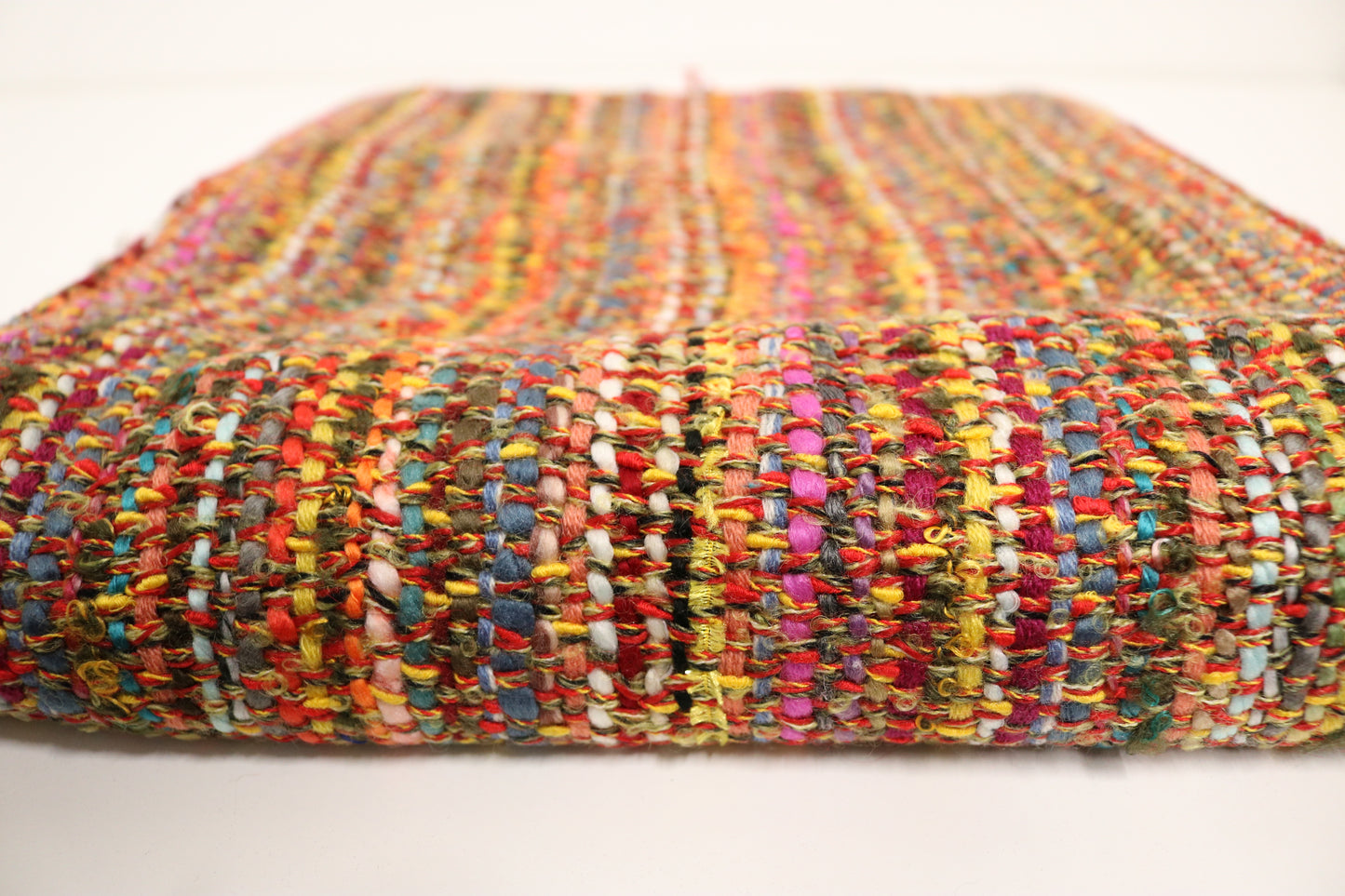 Handcrafted Wool & Cotton Throw Blanket Fiesta Loom