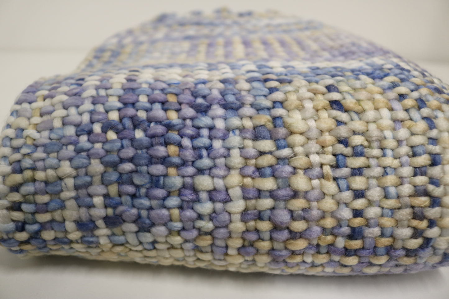 Handcrafted Wool & Cotton Throw Blanket Coastal Loom