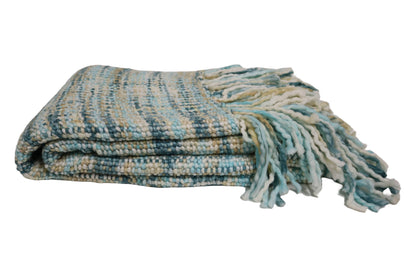 Handcrafted Wool & Cotton Throw Blanket Sunnyside Loom
