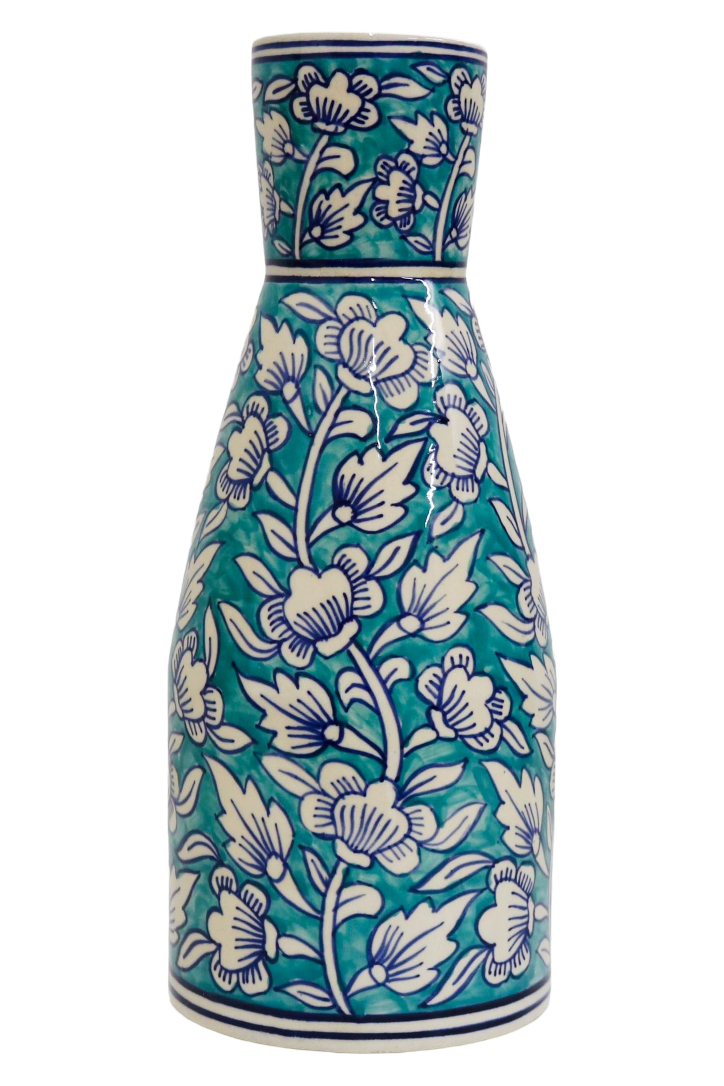 Ceramic Tall Vase Teal