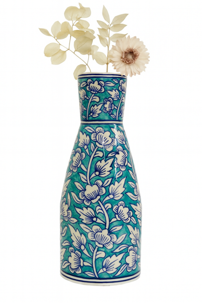 Ceramic Tall Vase Teal