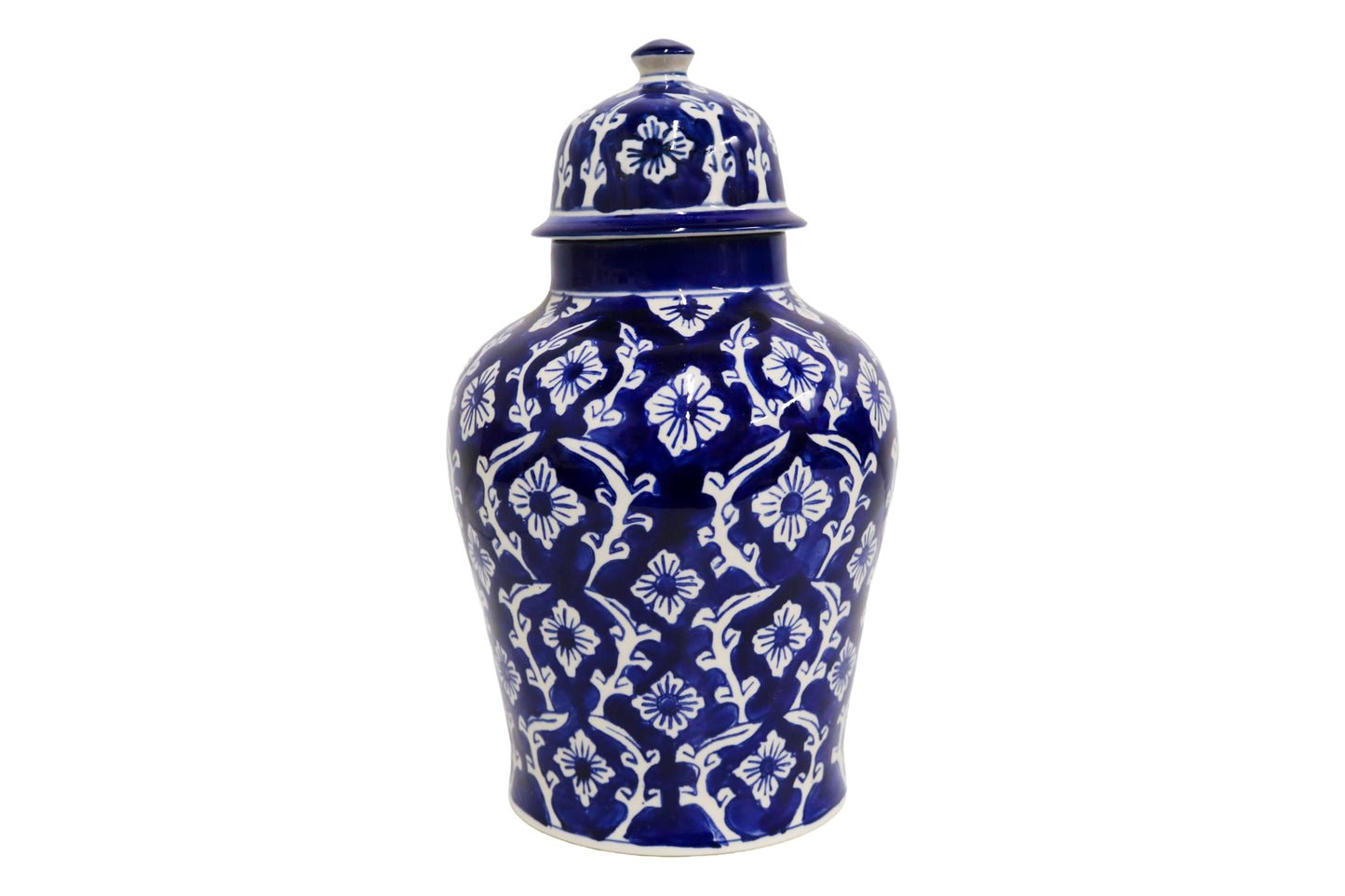 Ceramic Big Jar Blue/White
