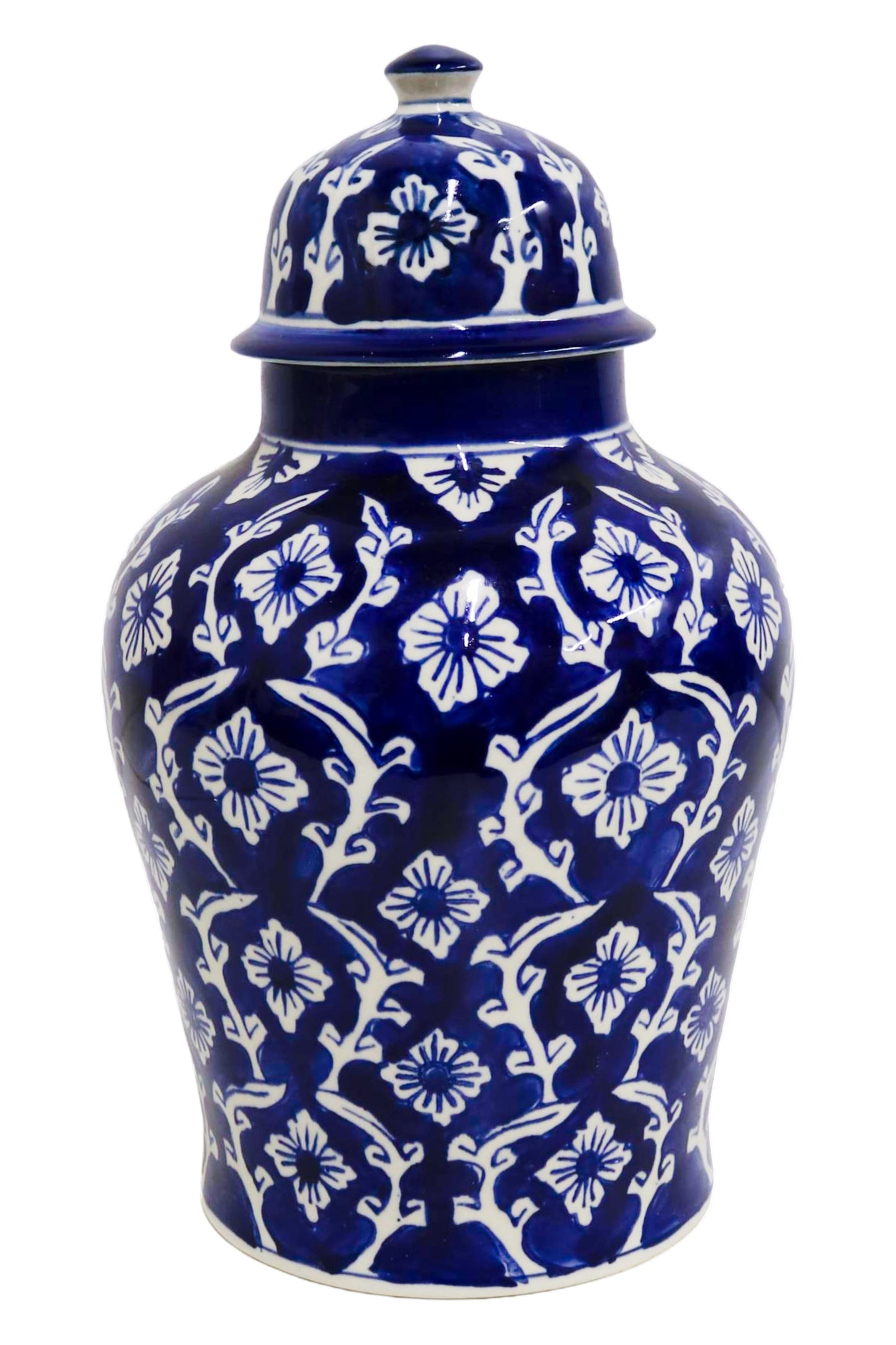 Ceramic Big Jar Blue/White