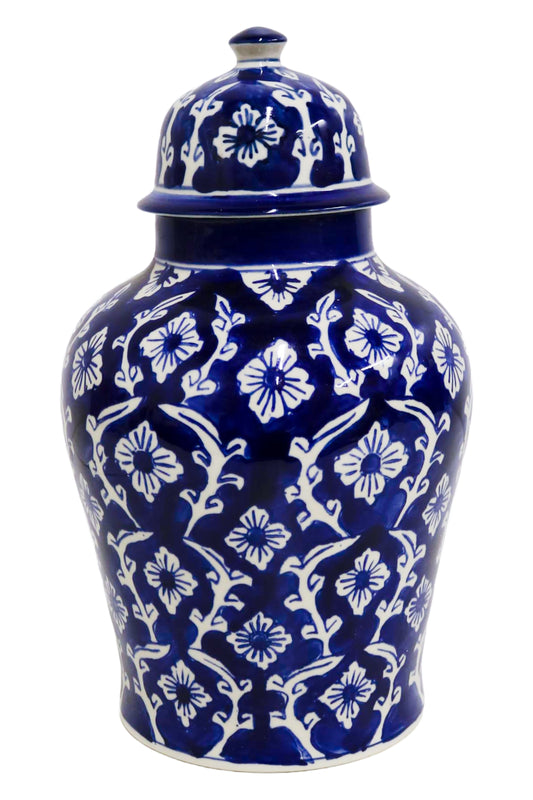 Ceramic Big Jar Blue/White