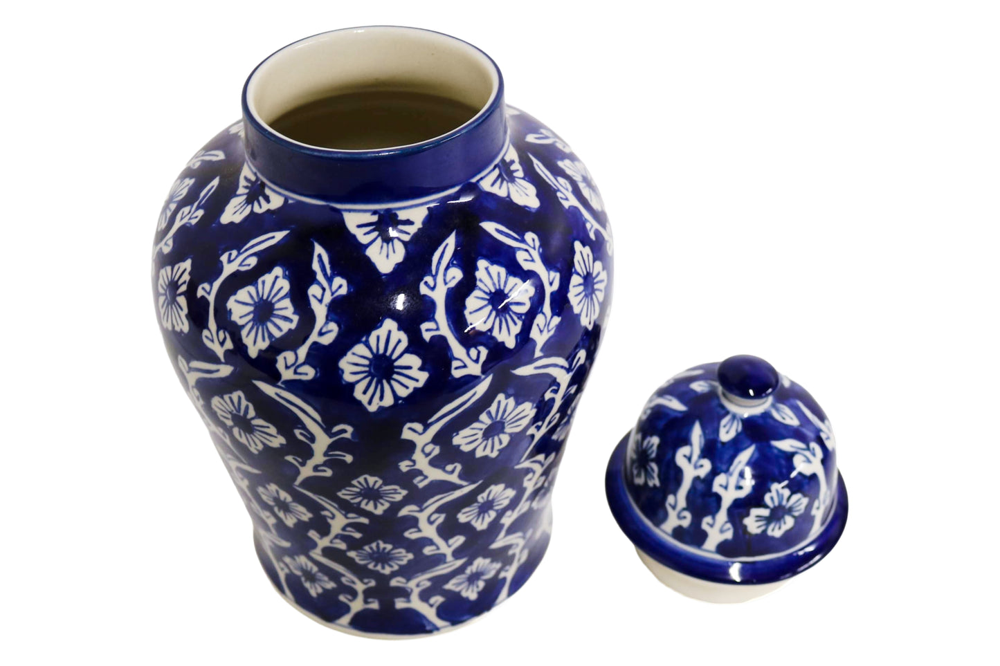 Ceramic Big Jar Blue/White