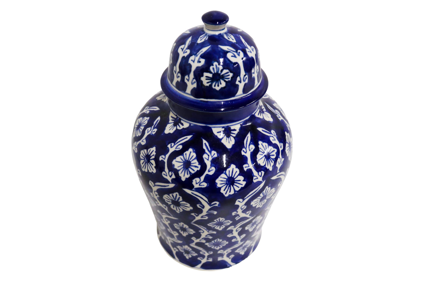 Ceramic Big Jar Blue/White