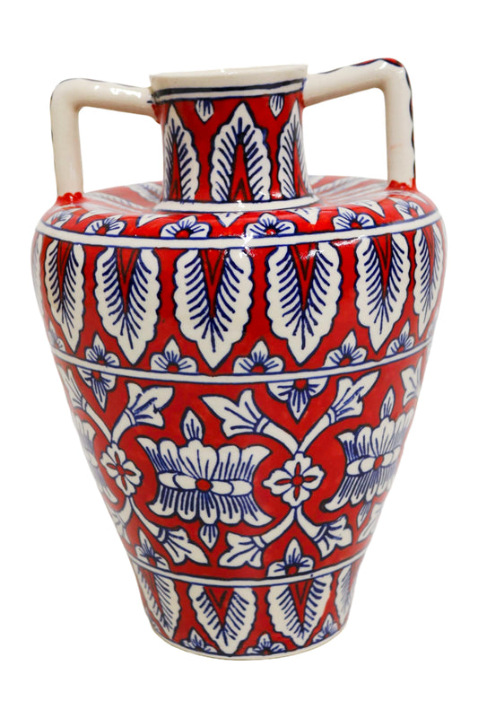 Ceramic Large Red Amphora Vase