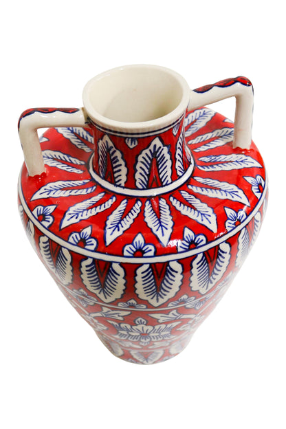 Ceramic Large Red Amphora Vase
