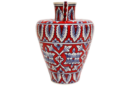 Ceramic Large Red Amphora Vase