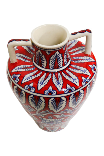 Ceramic Large Red Amphora Vase