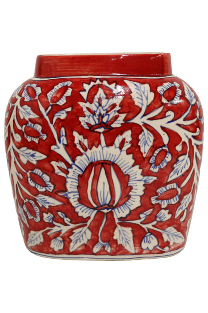 Ceramic Large Red Vase