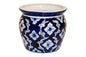 Ceramic Medium Planter Blue/White