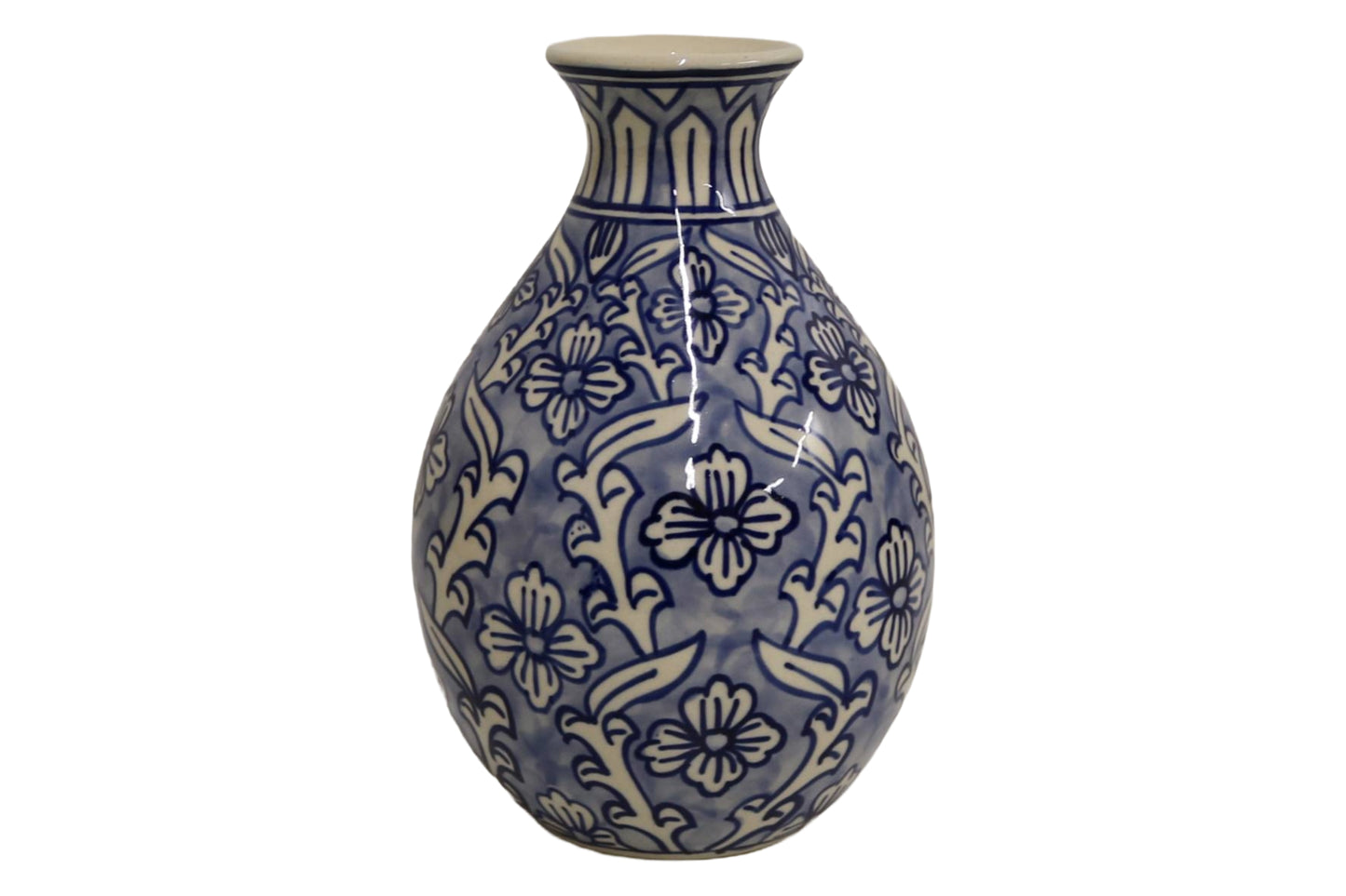 Ceramic Bottle Vase Light Blue