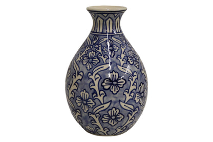 Ceramic Bottle Vase Light Blue