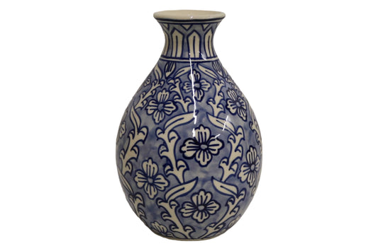 Ceramic Bottle Vase Light Blue
