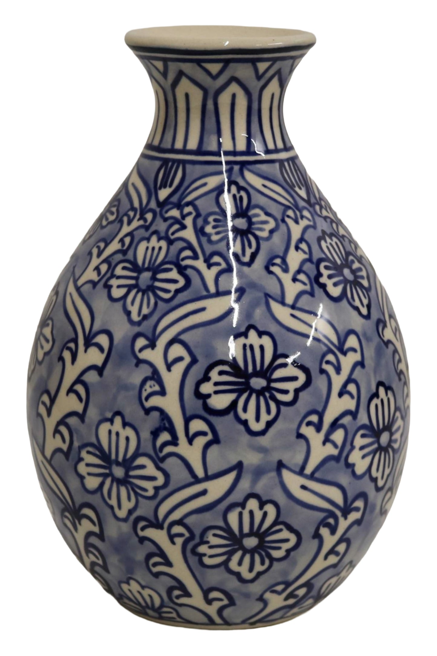 Ceramic Bottle Vase Light Blue