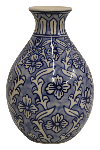 Ceramic Bottle Vase Light Blue