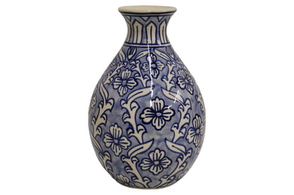 Ceramic Bottle Vase Light Blue