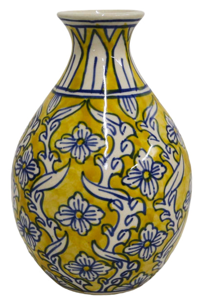 Ceramic Bottle Vase Yellow