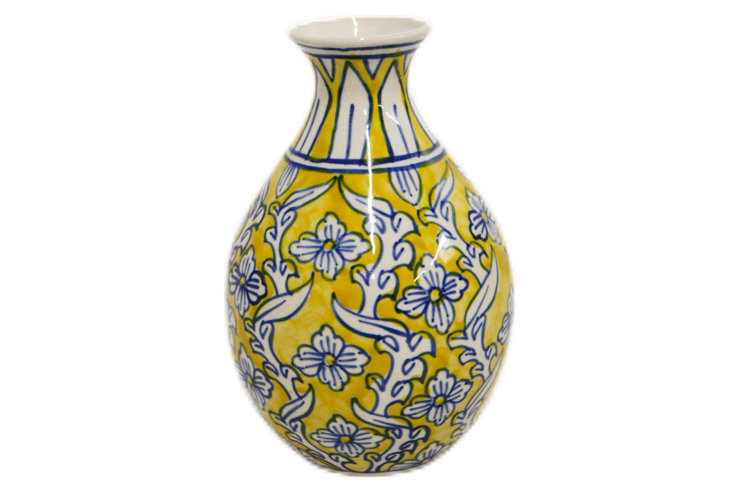 Ceramic Bottle Vase Yellow
