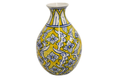 Ceramic Bottle Vase Yellow