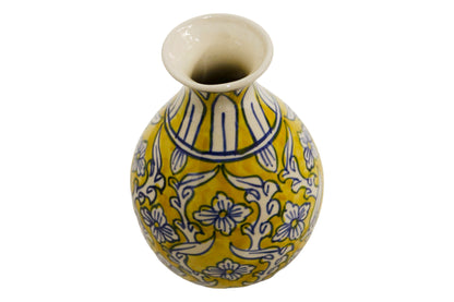Ceramic Bottle Vase Yellow