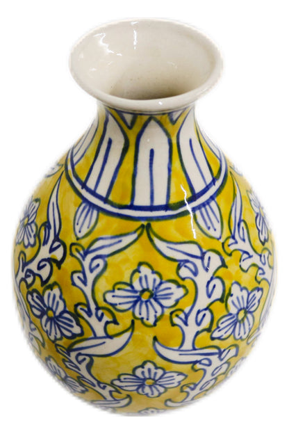Ceramic Bottle Vase Yellow