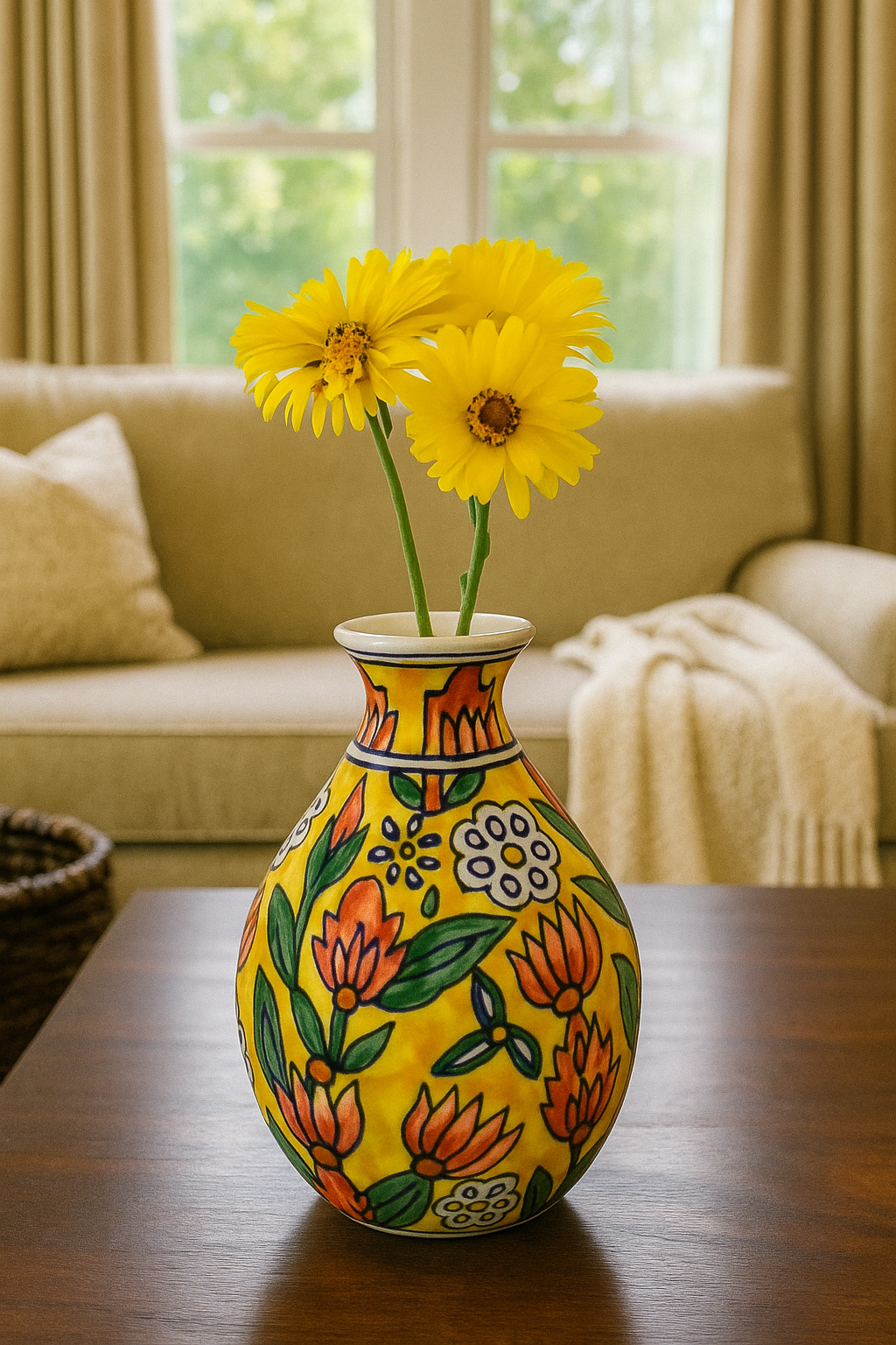 Ceramic Bottle Vase Multicolor