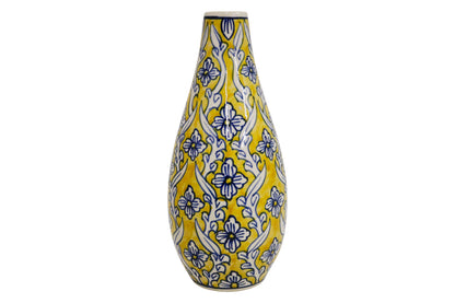 Ceramic Slim Vase Yellow