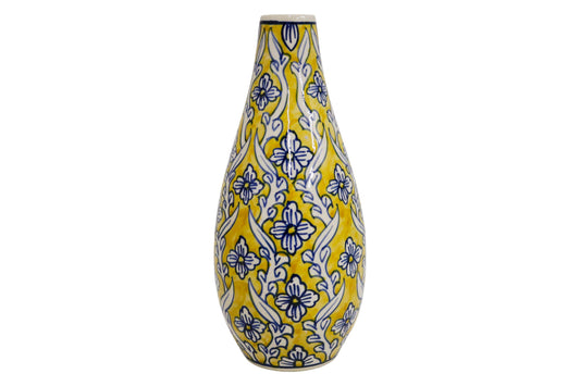 Ceramic Slim Vase Yellow