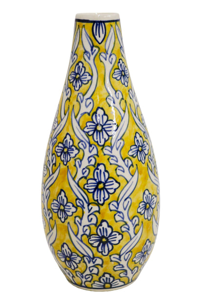 Ceramic Slim Vase Yellow