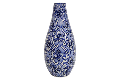 Ceramic Slim Vase Light Blue