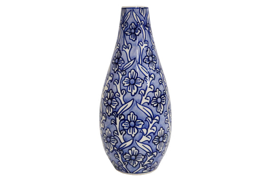 Ceramic Slim Vase Light Blue