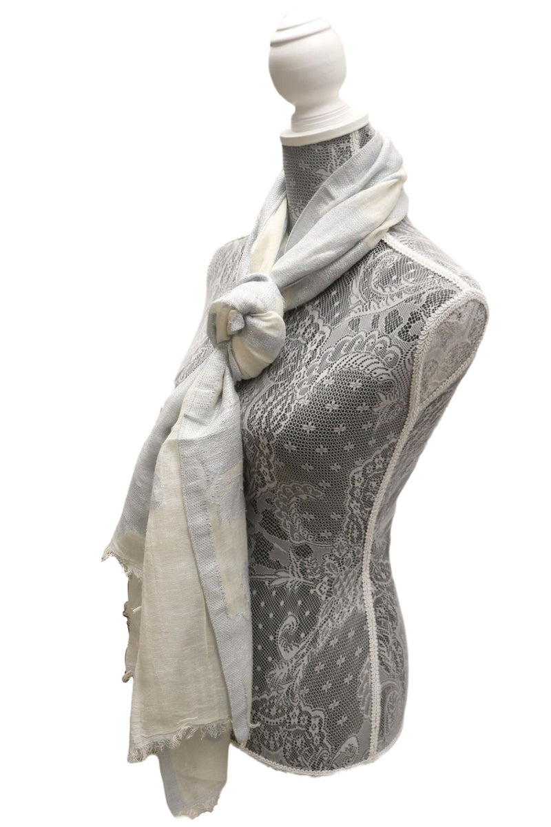 Home&Manor 100% Cotton and Polyester Scarf, Wrap, Throw, Shawl