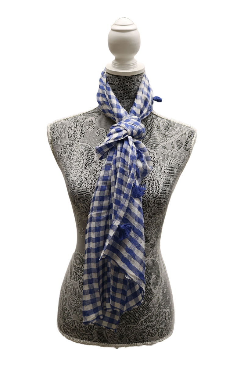 Home&Manor 100% Cotton and Polyester Scarf, Wrap, Throw, Shawl