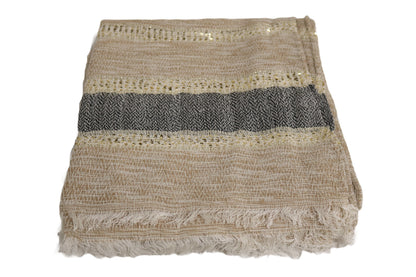 Home&Manor 100% Cotton and Polyester Scarf, Wrap, Throw, Shawl