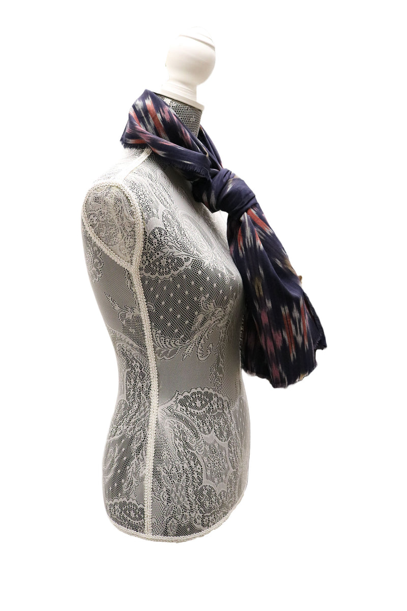 Home&Manor 100% Cotton and Polyester Scarf, Wrap, Throw, Shawl