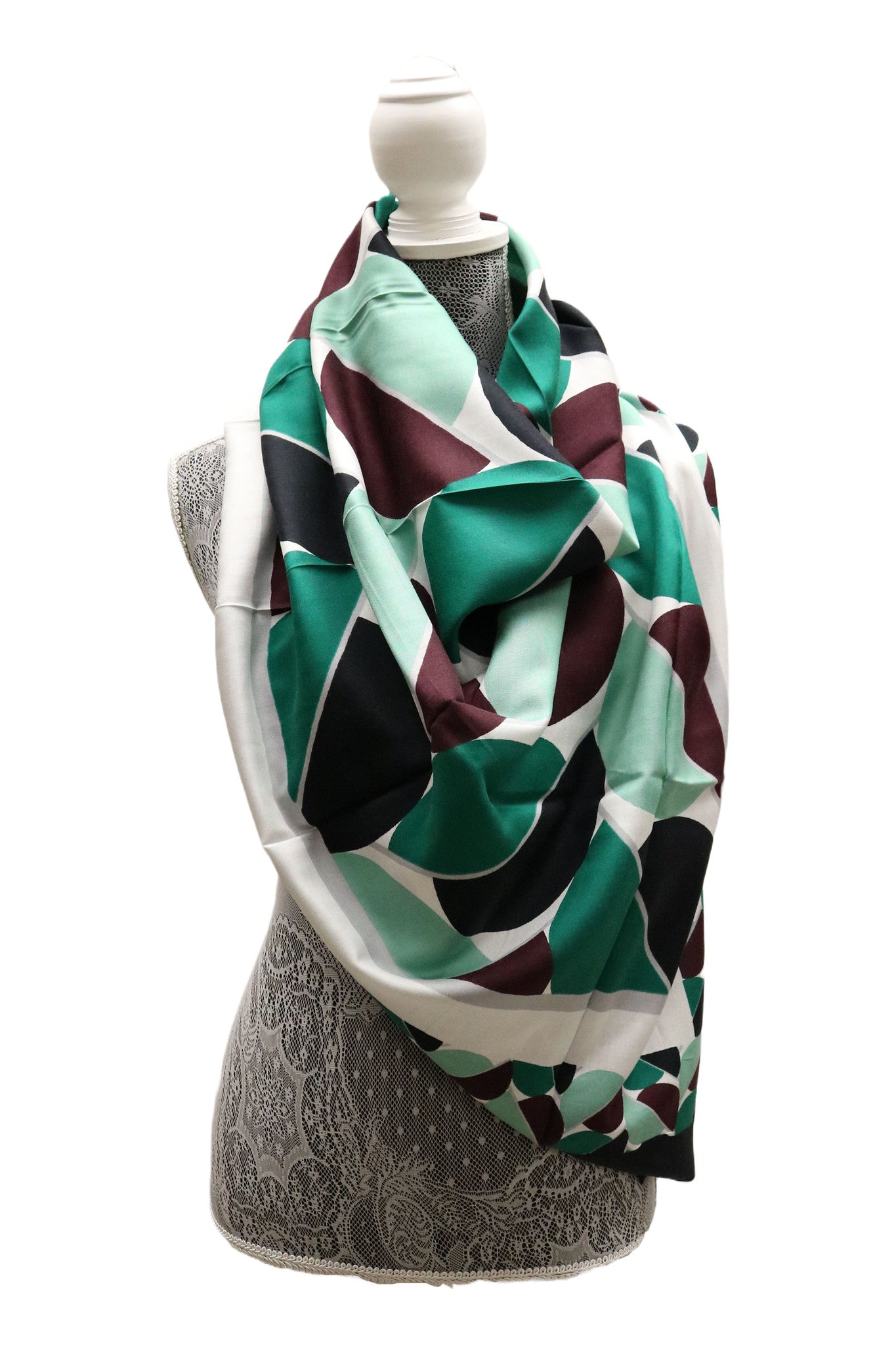 Home&Manor 100% Cotton and Polyester Scarf, Wrap, Throw, Shawl