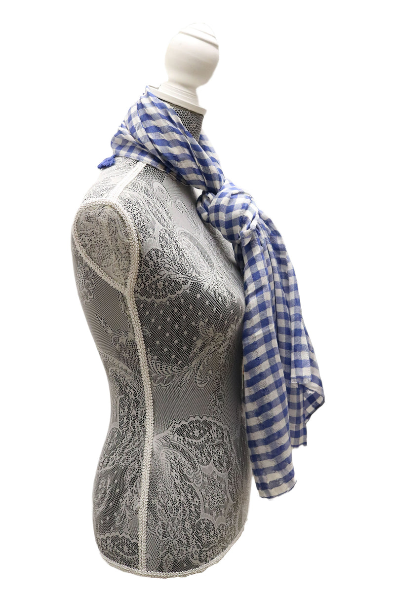 Home&Manor 100% Cotton and Polyester Scarf, Wrap, Throw, Shawl