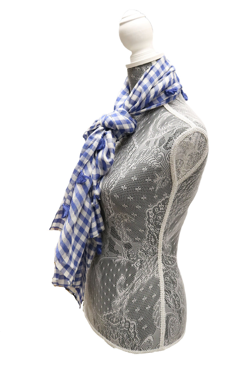 Home&Manor 100% Cotton and Polyester Scarf, Wrap, Throw, Shawl