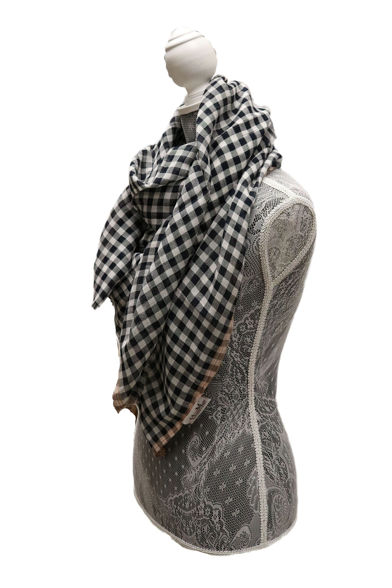 Home&Manor 100% Cotton and Polyester Scarf, Wrap, Throw, Shawl