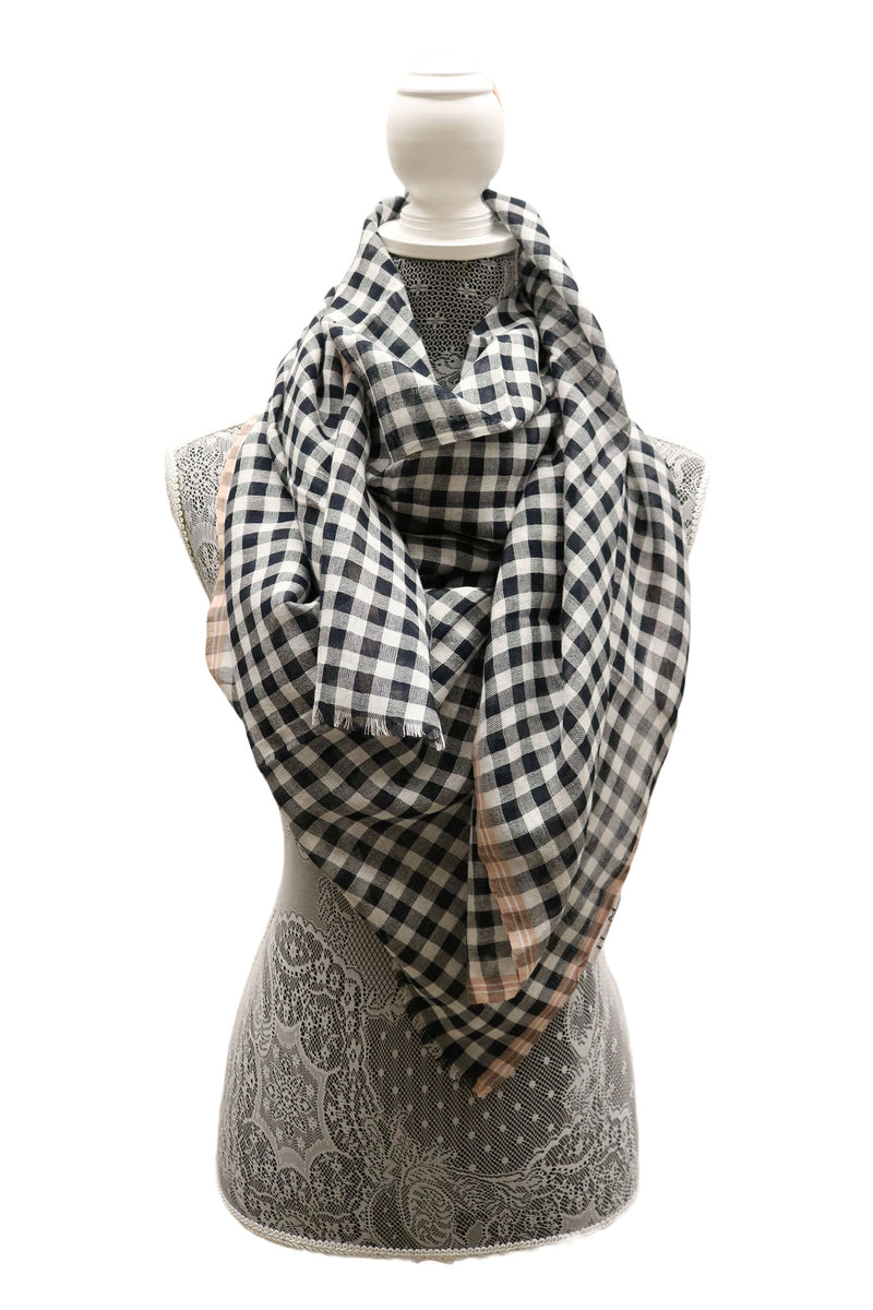 Home&Manor 100% Cotton and Polyester Scarf, Wrap, Throw, Shawl