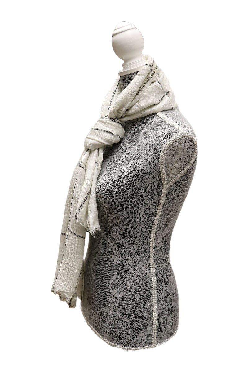 Home&Manor 100% Cotton and Polyester Scarf, Wrap, Throw, Shawl