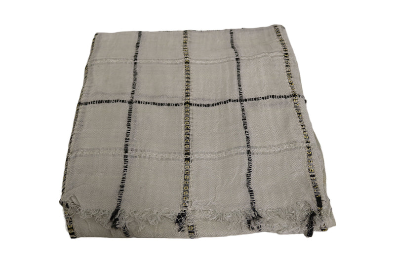 Home&Manor 100% Cotton and Polyester Scarf, Wrap, Throw, Shawl