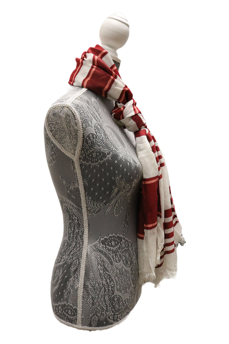 Home&Manor 100% Cotton and Polyester Scarf, Wrap, Throw, Shawl