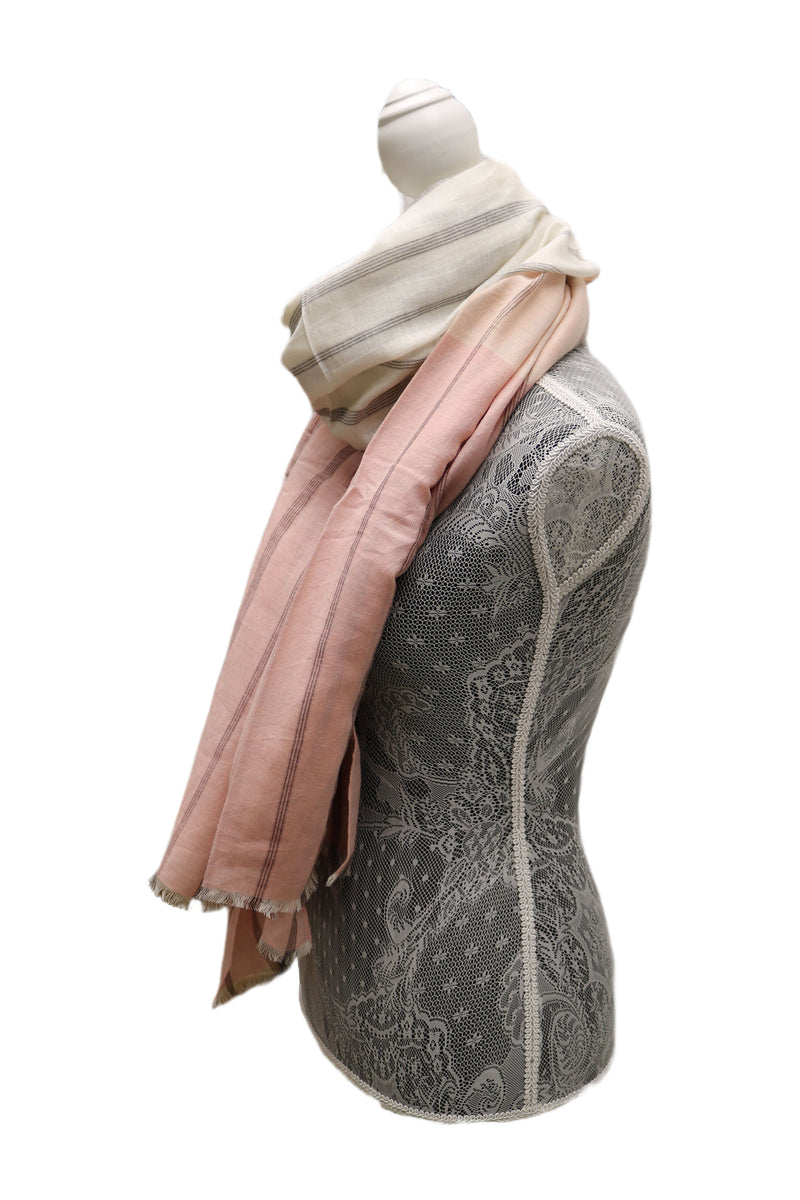 Home&Manor 100% Cotton and Polyester Scarf, Wrap, Throw, Shawl